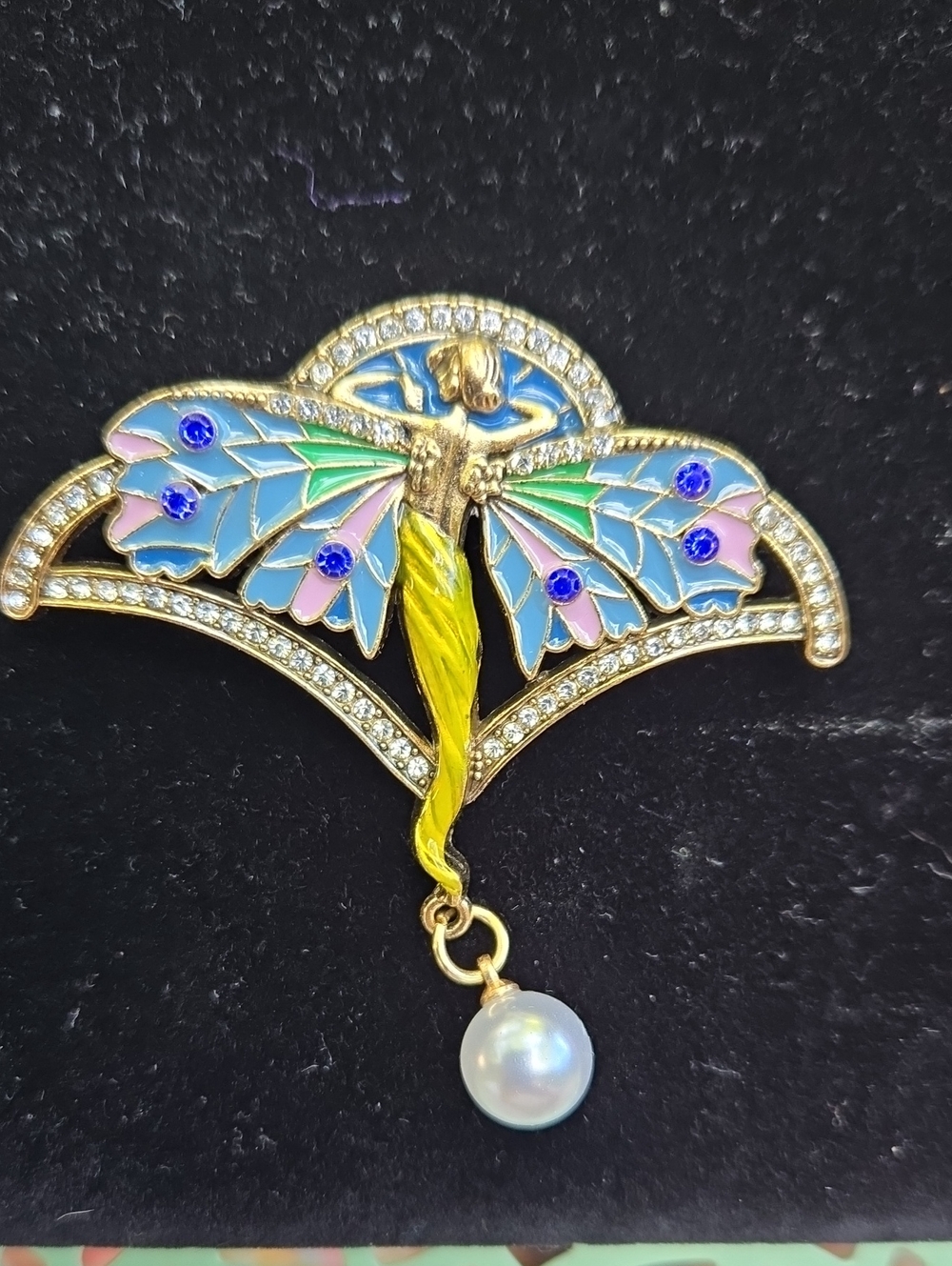 Gold-Tone Art Noveau/Art Deco Brooch